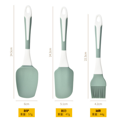 Silicone baking five-piece set barbecue brush silicone kitchen utensil set scraper set egg beater baking tools wholesale