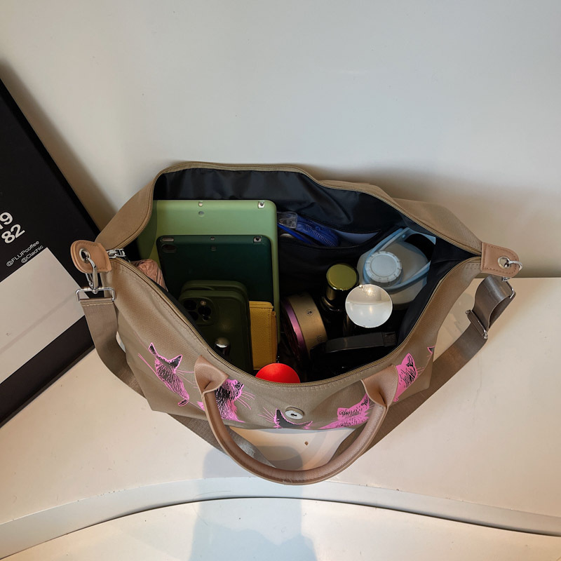 Bolsa de viaje corto de gran capacidad, bolso de mano ligero de alto valor facial, bolsa de equipaje para mujeres, bolsa de fitness a prueba de salpicaduras