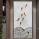 Nine fish figure pure hand-painted year after year porch painting texture painting living room dining room hanging painting modern decorative painting