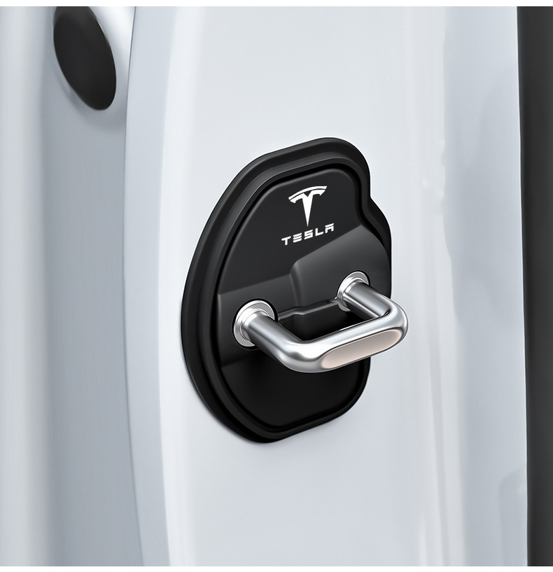 Car Door Lock Buckle Shock-Absorbing Buffer Pad Door Lock Protection Pad Car Door Closing Anti-Collision Sticker Silicone Silent Protective Cover