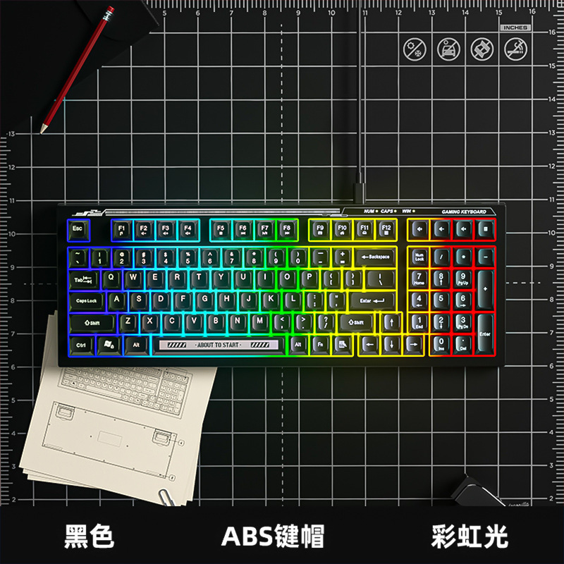 HP K300 ゲーミングキーボード メカニカル風 オフィス向け ミニマリストスタイル 98キー ポータブル 静音 有線 エンターテイメントレベル|undefined