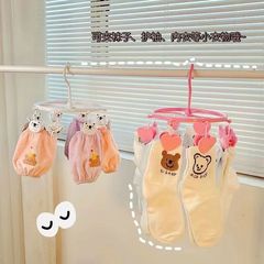 ハンガークリップ家庭用靴下クリップかわいいベアー洗濯クリップ多機能収納クリップ学生寮クリップ下着