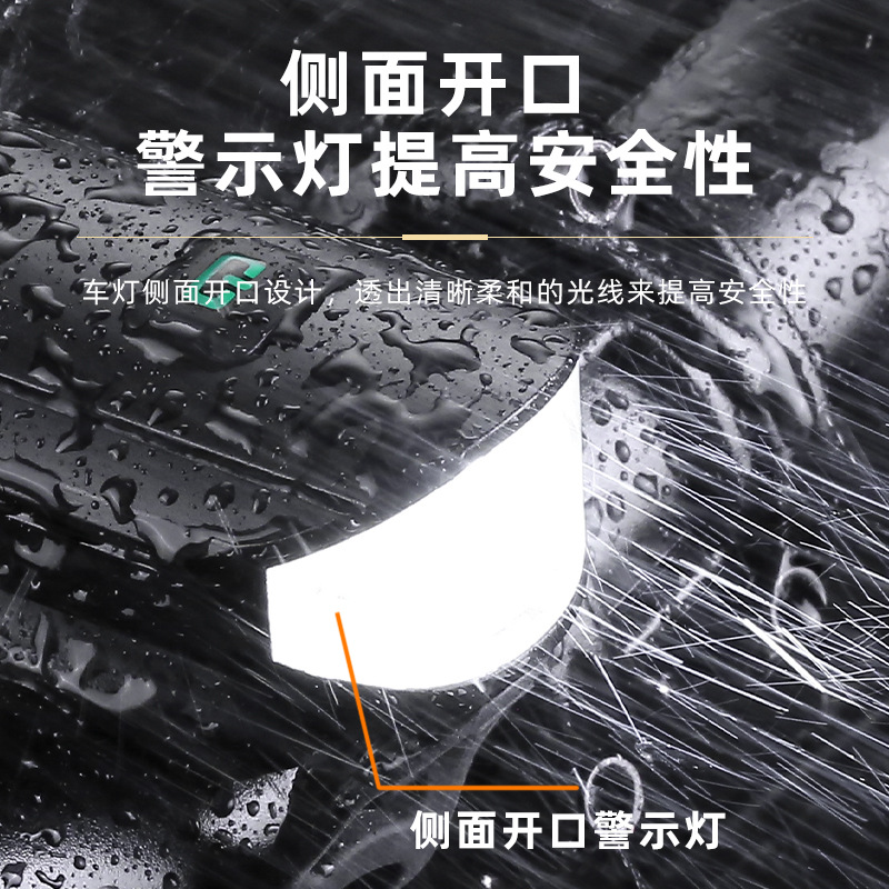 Nueva luz de la bicicleta de conducción nocturna faro USB recargable fuerte luz de la linterna de la bicicleta de montaña Luz de equitación Tipo-C