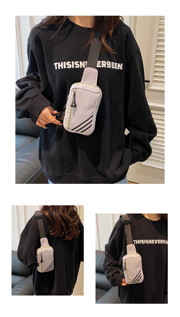 Fashionable crossbody phone bag, niche chest bag, mini crossbody bag, casual Japanese sporty small bag, light and simple single-shoulder bag undefined