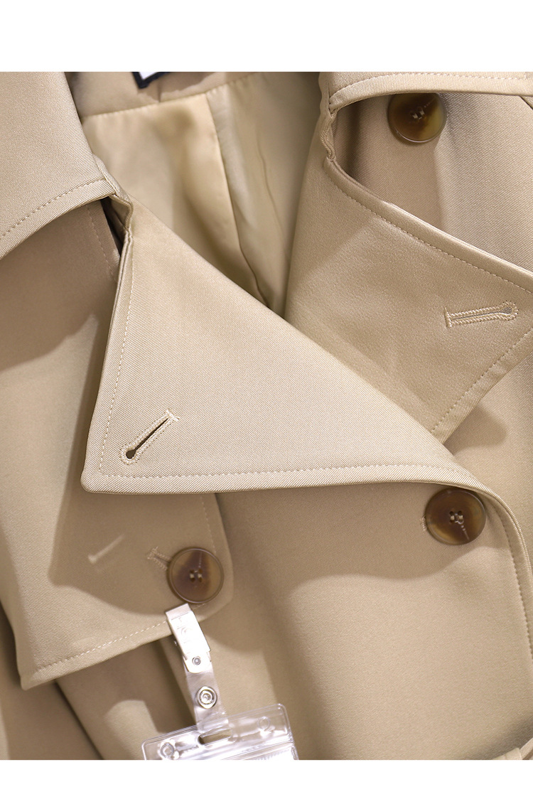 Women's Coat British Style Khaki Blazer For Autumn And Spring_voghion.com