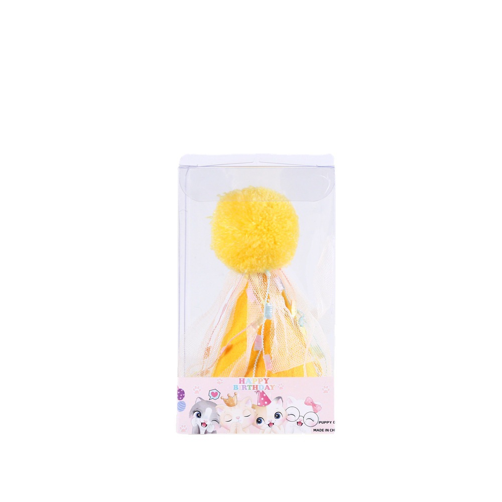Pet macaron bola borla tridimensional fiesta cumpleaños sombrero gato perro lindo fieltro INS estilo tocado Accesorios image 6