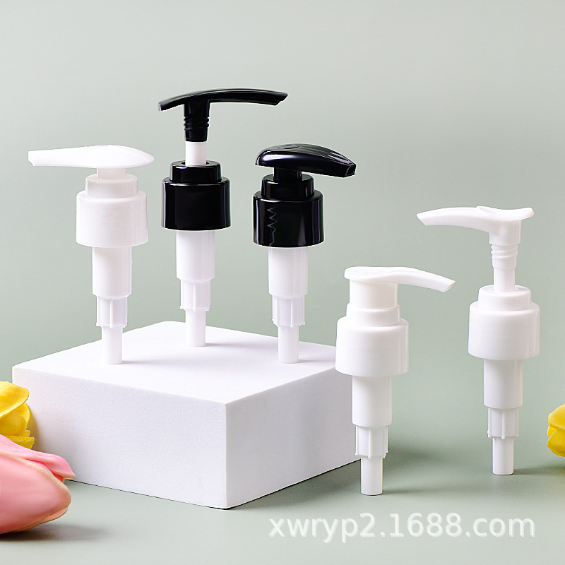 24牙28牙化妆品包装压嘴泵 乳液泵头化妆品包材 洗发水消毒液泵头