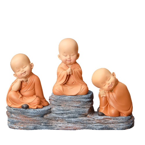 Zen little monk coffee table coffee table decorations living room TV cabinet home office good things resin ornaments gifts