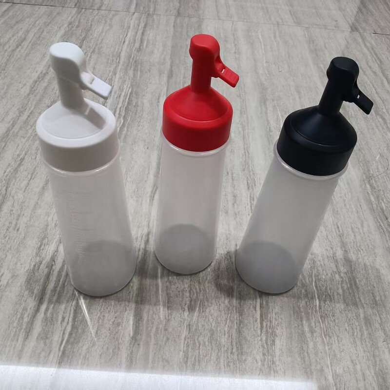 Dc 2342プラスチック押し蓋油瓶押し味噌汁瓶食品級味噌汁瓶トマトサラダ押し分注瓶|undefined