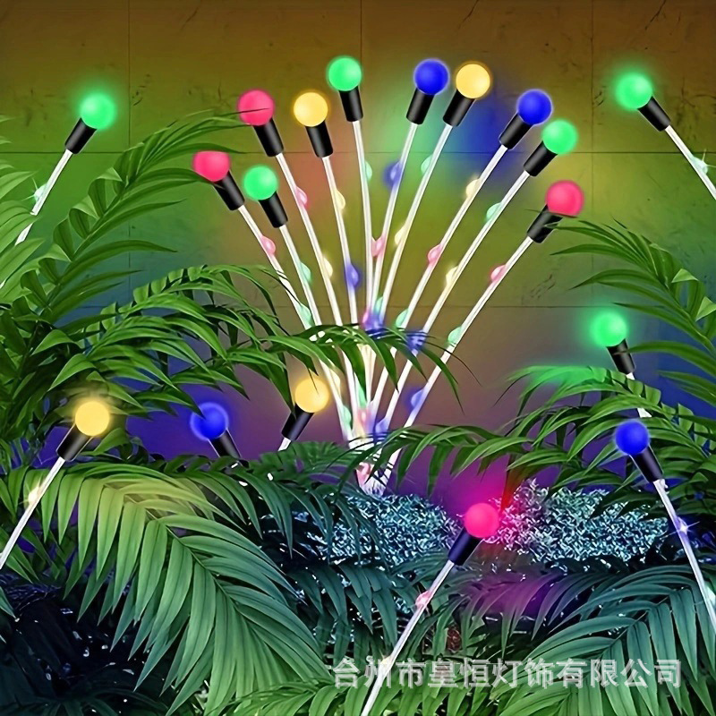 Solar Fiber Optic Butterfly Outdoor Lights, Waterproof Garden Decorative Lights, Bee-Shaped Ground Plug Lights for Rural Small Yards and Lawns