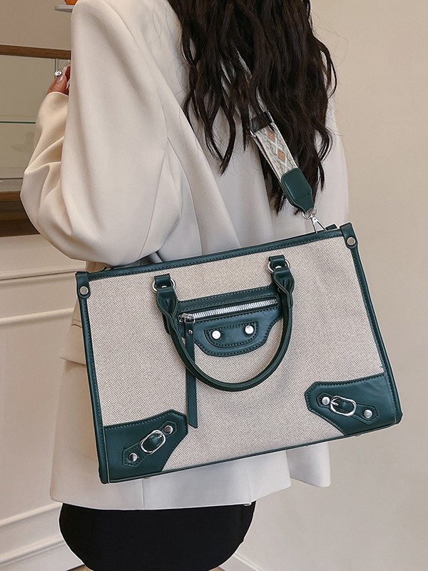 Bolsa de hombro retro remachado lujoso ligero versátil Volkswagen gran capacidad bolso de mano caliente locomotora cool mochila