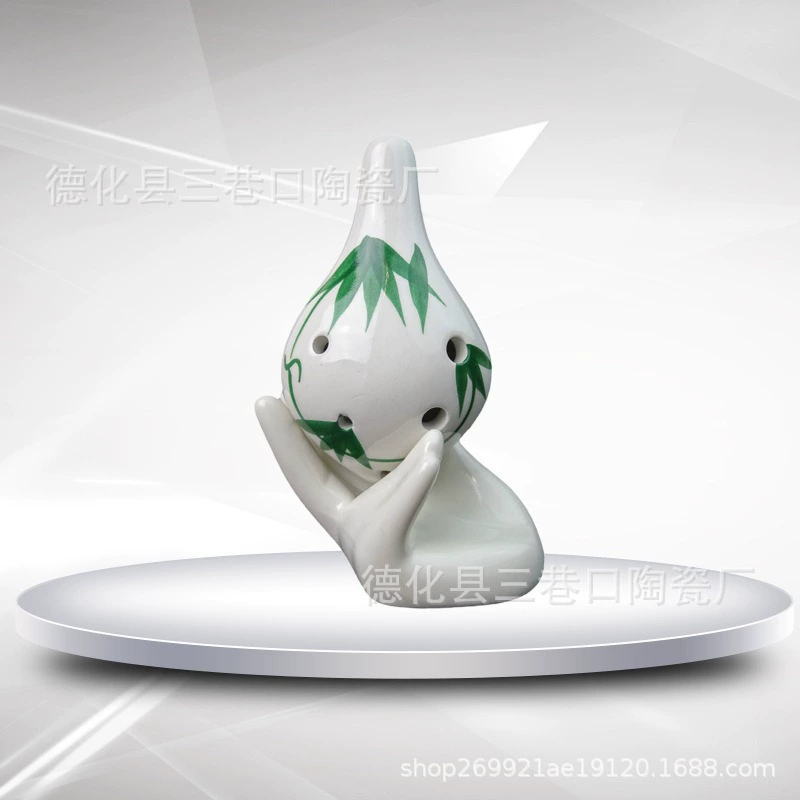 Six-hole oval alto AC-tuning starry sky pottery beginners students perform musical instruments 6-hole C-tuning oval can be engraved