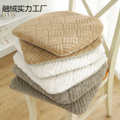 冬の馬蹄形の豪華なダイニングチェアクッション、厚くて暖かい、取り外し可能で洗える正方形の椅子クッション、滑り止め