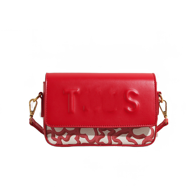 Bolso de pu transfronterizo para mujer 2024 nuevo bolso de mensajero de moda con impresión de letras de estilo occidental
