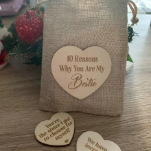 ľƬ Why You Are My Bestie Jute Bag With Hearts