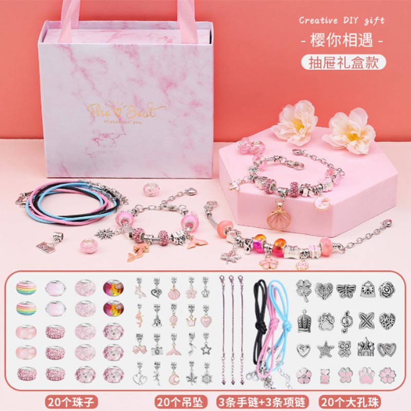 Amazon traje pulsera DIY hecho a mano cristal perlas sueltas Regalo De vacaciones hecho a mano accesorios de joyería al por mayor