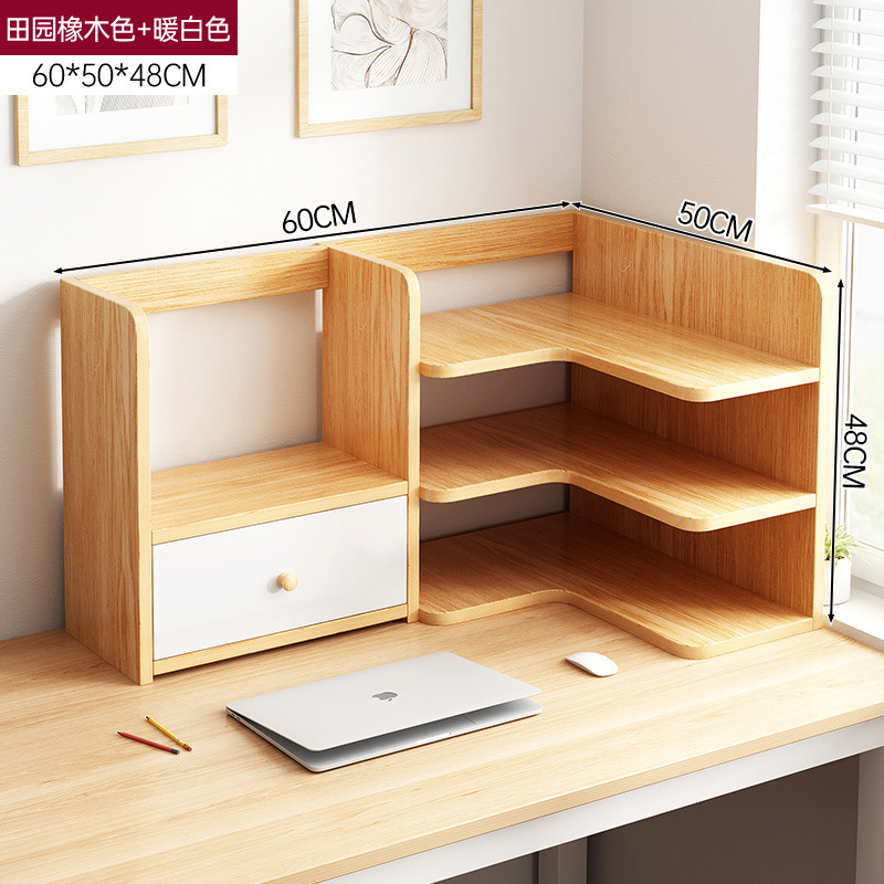 Escritorio de oficina estantería almacenamiento estante estudiante escritorio almacenamiento estante dormitorio escritorio simple multi-capa pequeña librería