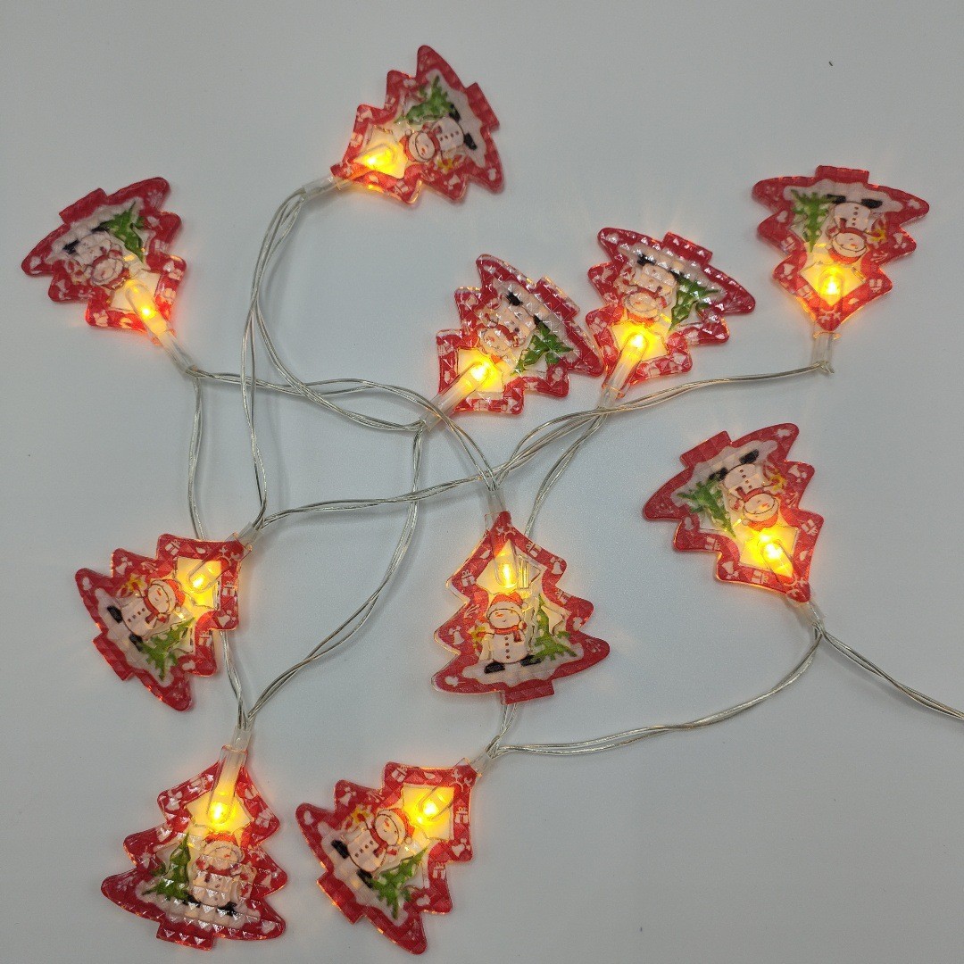 Papá Noel muñeco de nieve luces decorativas colgantes de Navidad colgantes pintados led string de luces diseño de la escena de la tienda