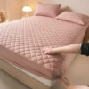 Waterproof bed cover [small square-bean powder]