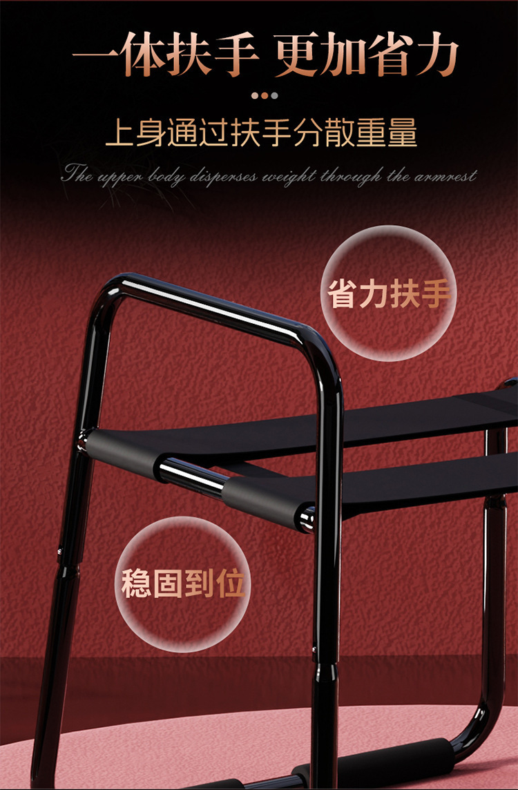 Adult Couple Auxiliary Restraint Set with Handcuffs and Cuffs, Black Iron, Chair-Compatible — detail image 21