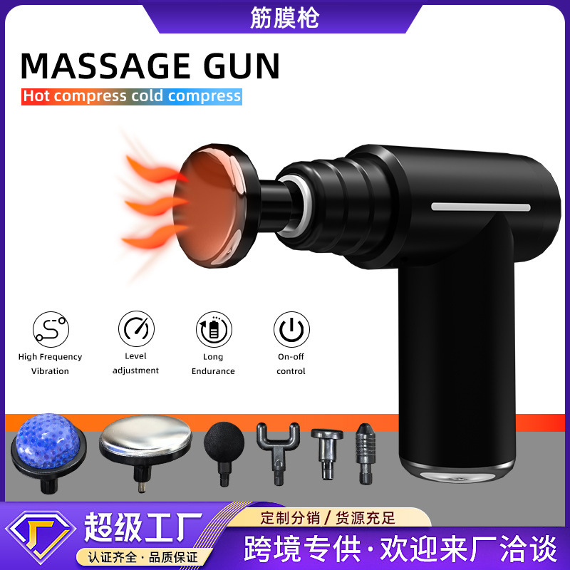 Cross-border Russian Explosions Multifunctional Hot and Cold Fascia Gun Muscle Relaxation Massager Mini Muscle Membrane Massager