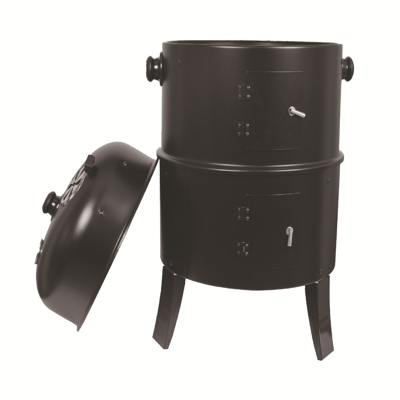 Fabricantes de fabricación personalizados de 16 pulgadas horno de ahumado horno de barbacoa de tres capas al aire libre acampando horno de barbacoa multifuncional