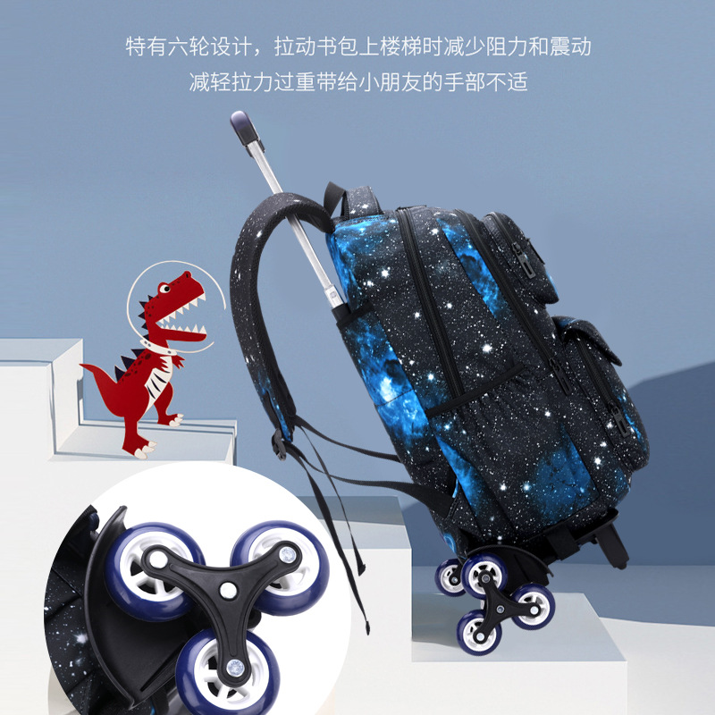 Peces naturales nueva mochila de tres piezas para estudiantes de escuela primaria subir escaleras de gran capacidad impermeable transfronteriza Venta caliente