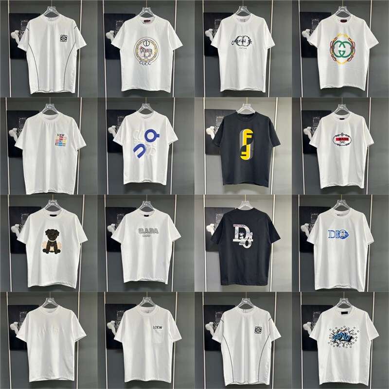 Cross-Border·Correct Version·High-Weight Version·Pujia·Dijia·Fjia·Gujia·Embroidered Short-Sleeved T-Shirt