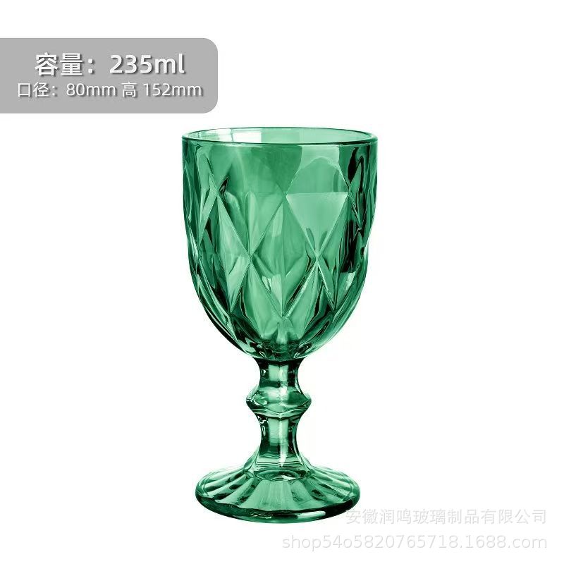 [1팩] 235ml 스템웨어 다이아몬드 컵 (그린)