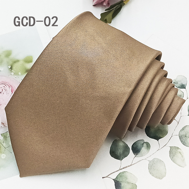 Corbata de poliéster teñido en hilo de alta densidad, color puro, estilo formal, informal de negocios, negra, atada a mano, estilo 8 cm, lista para usar del fabricante