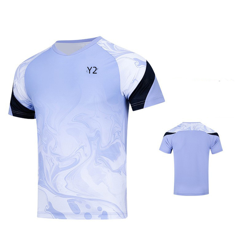 2025新款YY羽毛球服女款运动服套装比赛服速干上衣情侣训练服短袖|undefined