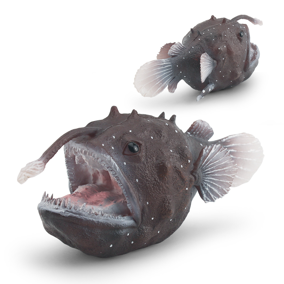 跨境仿真海洋生物鮟鱇魚模型哈蟆魚琵琶魚老頭魚海底動物裝飾擺件