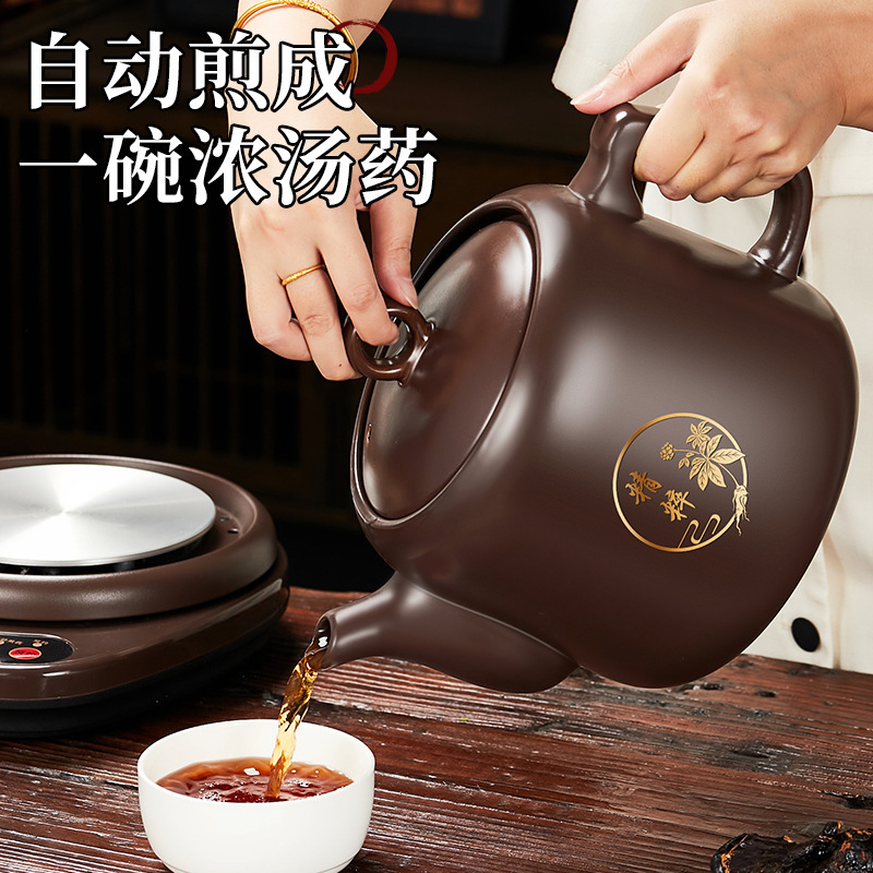 Kangyasun 紫砂漢方薬ポット電気薬ポット分割型健康維持薬全自動家庭用漢方薬ポット煎じ薬ポット|undefined