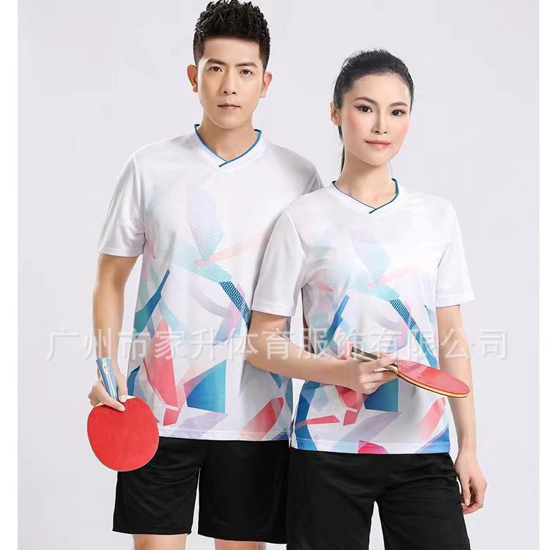 (2개) 공장 도매 배드민턴 남녀 싱글 탑 탁구 테니스 스포츠 의류 새로운 빠른 건식 통기성 경쟁 팀