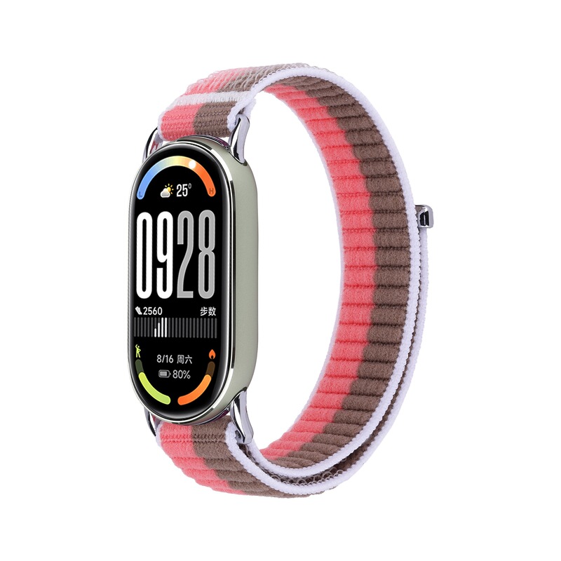适用小米手环10表带波浪纹尼龙回环编织表带 mi band8/9 尼龙表带|undefined