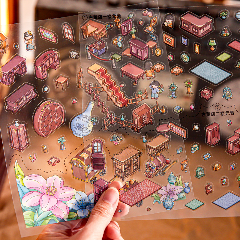 Las nuevas pegatinas de paisajismo en 3D de Mr. Moyan Paper, Lan Shan Yi Meng (Sueño en la Montaña de las Orquídeas), son pegatinas divertidas y originales para aliviar el estrés.