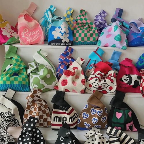 Gift bag birthday gift bag handbag handbag shoulder bag handbag woven handbag knitting