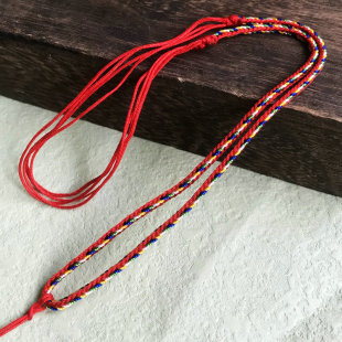 Colorful necklace rope Dragon Boat Festival summer DIY jade pendant lanyard handmade braided rope jade pendant lanyard pendant lanyard
