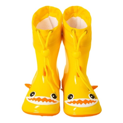 儿童雨鞋公主女童幼儿园宝宝防滑雨靴水鞋小孩加绒水靴可爱鲨鱼
