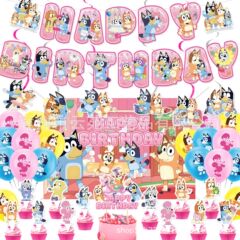 国境を越えたホットセールブルーイパーティー装飾誕生日フラグケーキインサートバルーン雰囲気小道具パーティー用品
