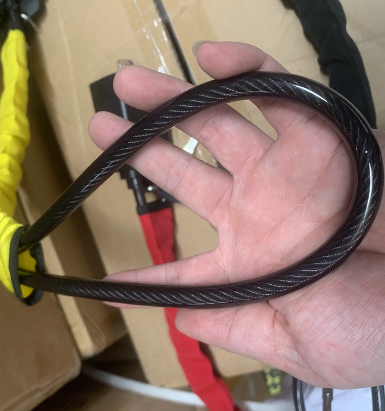 Cerradura para volante de coche, antirrobo, con cable, retráctil, al por mayor
