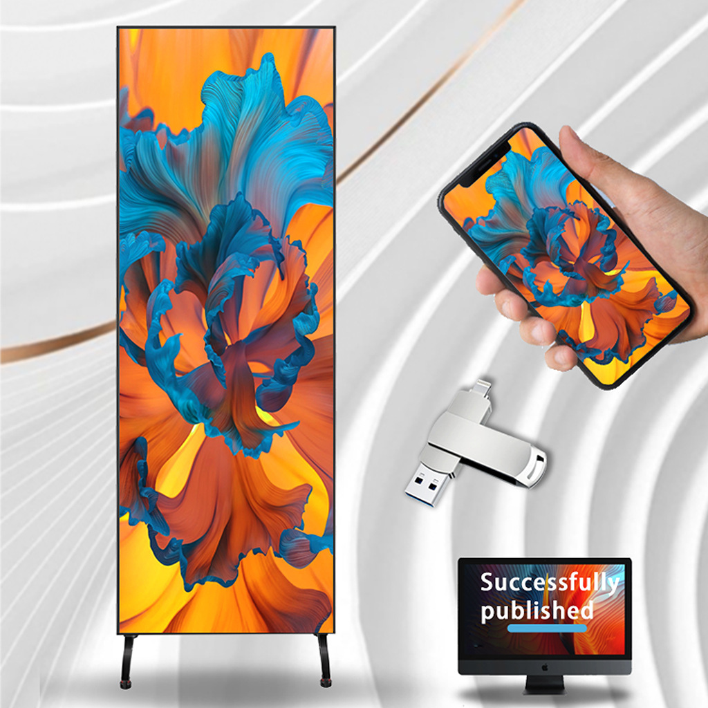 Pantalla de la máquina de publicidad LED vertical, reproducción de video en red, pantalla de publicidad LED todo en uno de alta definición