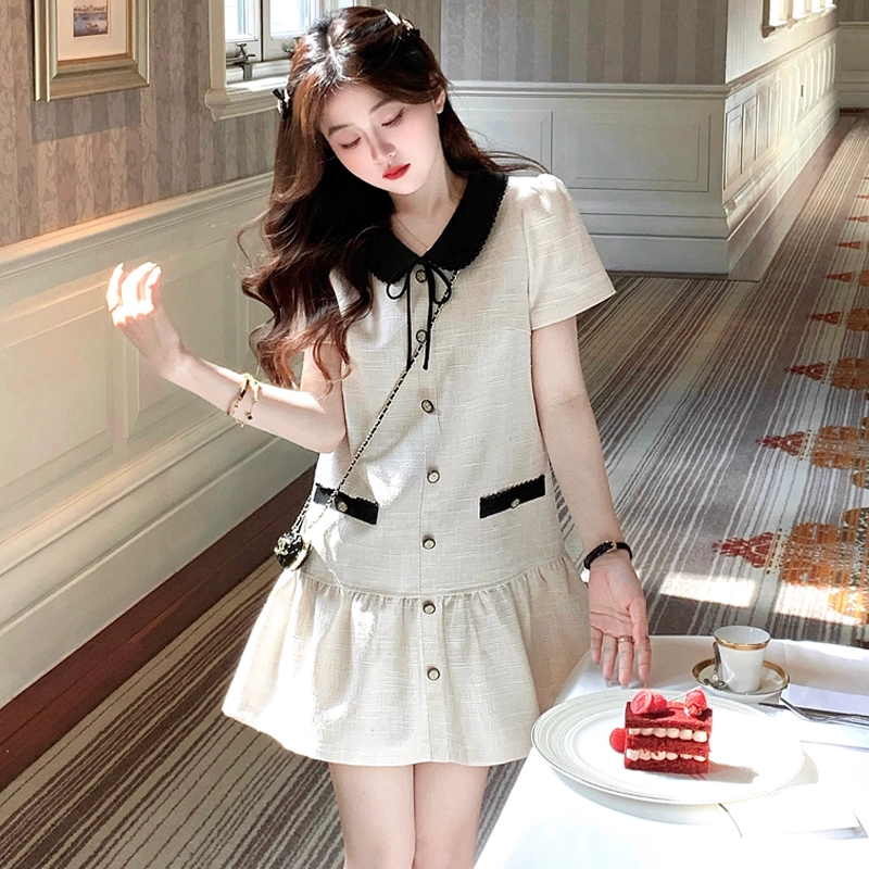 Тысяча золотых ветров маленькое ароматное детское платье 2025 лето новое женское маленькое французское платье D1243