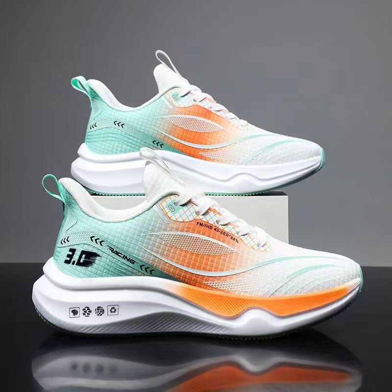 Men's Shoes Sports Running Shoes Spring New Shock-Absorbing Wear-Resistant Casual Sports Men's Shoes Ultra-Light Elastic Racing Running Shoes