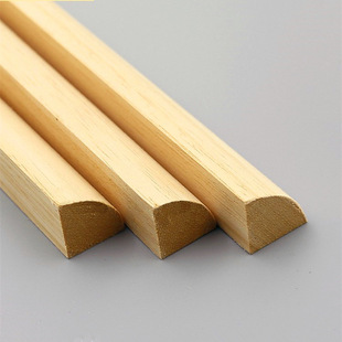 Natural Solid Wood Wood Lines White Wood Quarter Arc Lines Semi-Circular Concave Corner Ceiling Background Wall Decorative Edge