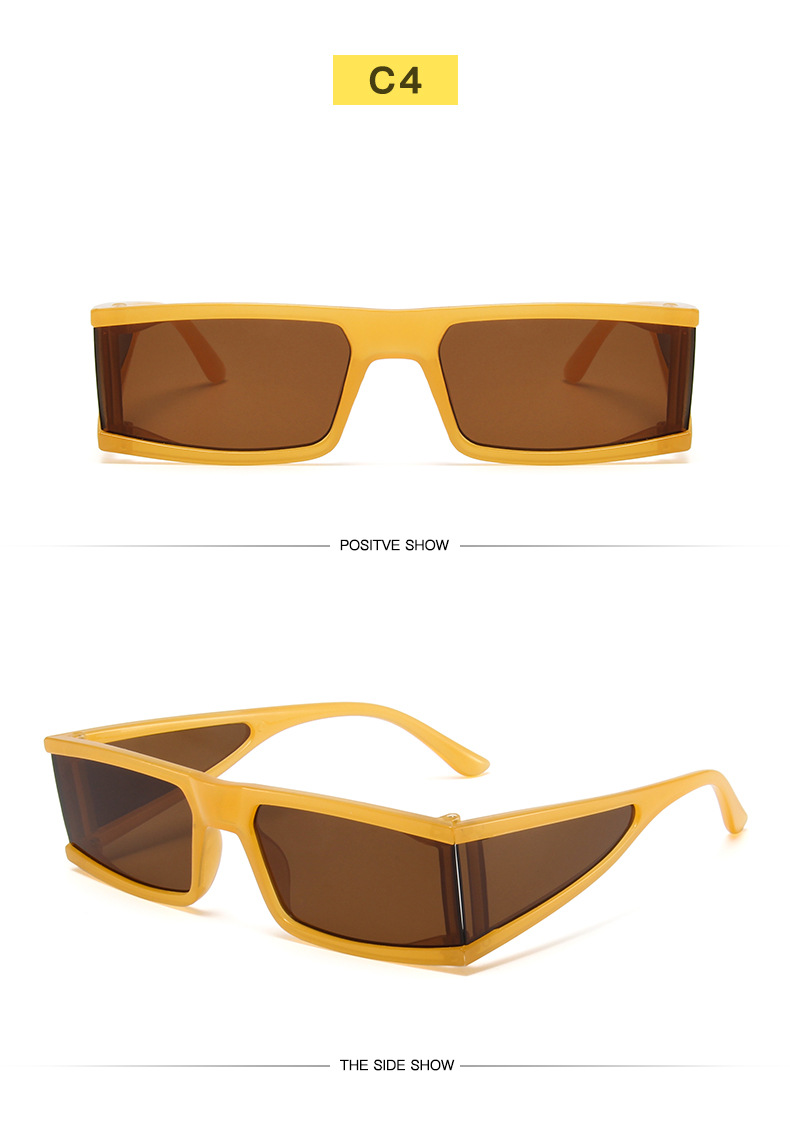Personalised Small Box Sunglasses Punk Style Mercury Lens_voghion.com