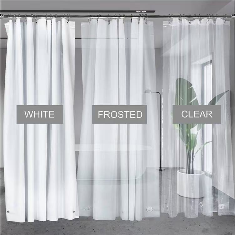Cortina de ducha de PEVA impresa en 3D con forro transparente, impermeable, antiadherente, antimoho, cortina de baño engrosada, disponible para envío transfronterizo.