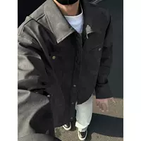 Весенняя кожаная куртка оптом cleanfit с лацканом PU куртка мужской большой размер локомотивная кожаная куртка