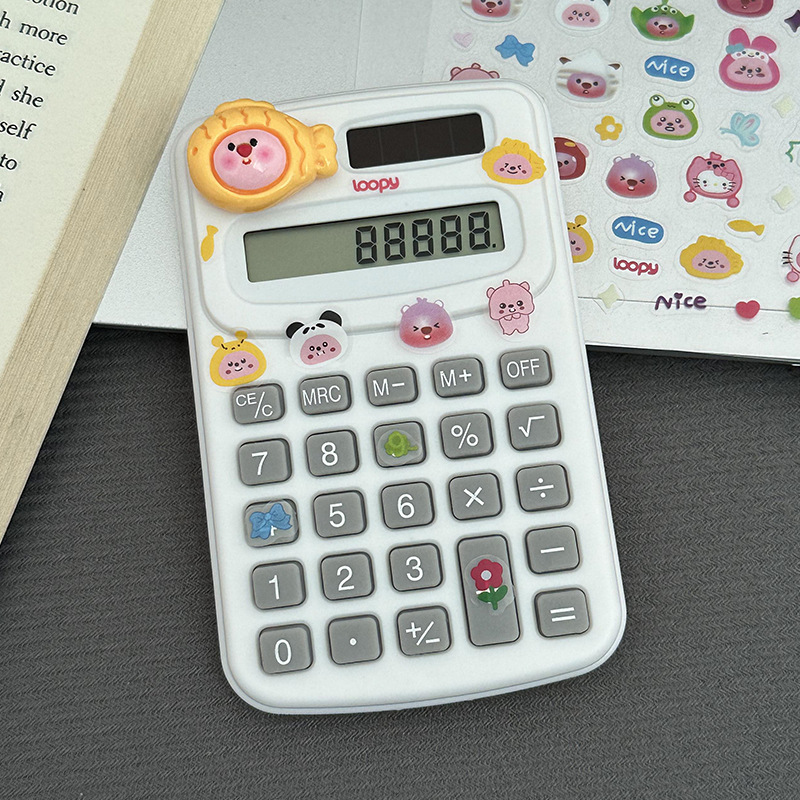 Calculadora de dibujos animados lindo creativo estudiante cultura de oficina producto de alto valor mini computadora portátil al por mayor