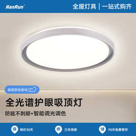 意式简约大气客厅卧室吸顶灯全光谱护眼智能中山灯具智能调光